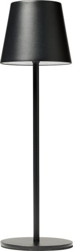One oppladbar bordlampe, sort