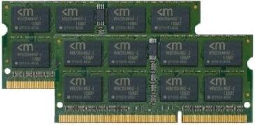 Mushkin Essentials - DDR3 - sett - 16 GB: 2 x 8 GB - SO DIMM 204-pin - 1600 MHz / PC3-12800 - CL11 - 1.35 V - ikke-bufret - ikke-ECC