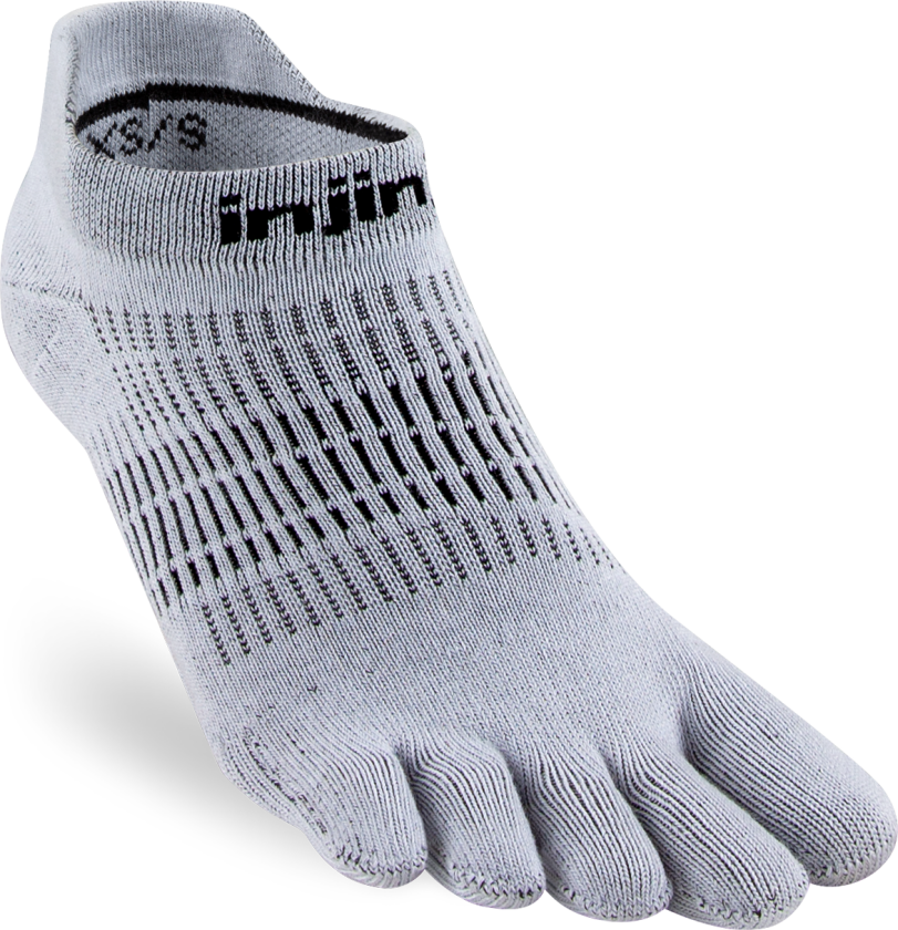 Women's Run Lightweight No-Show Gray M/L, Gray
