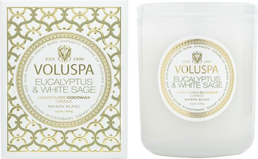 Classic Boxed Candle Eucalyptus And White Sage 60h