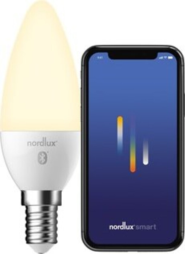- Pære Smart 4,7W (380lm) 2700K Dim. White Candle E14