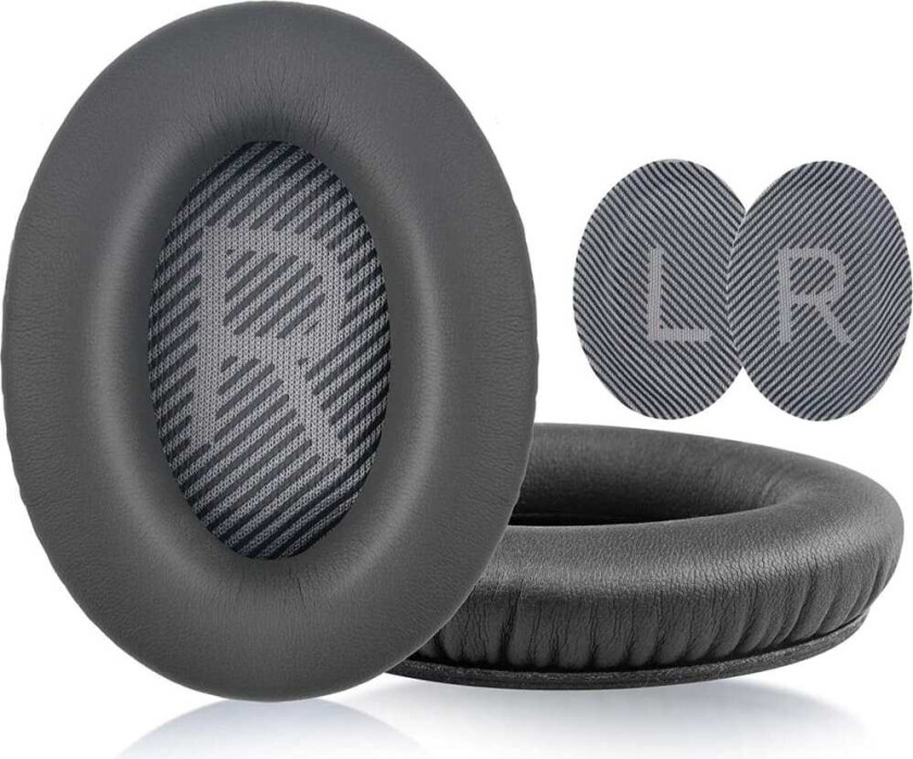 INF Øreputer som passer til Bose QC35 / 25 / 15, 1 par Mørk grå