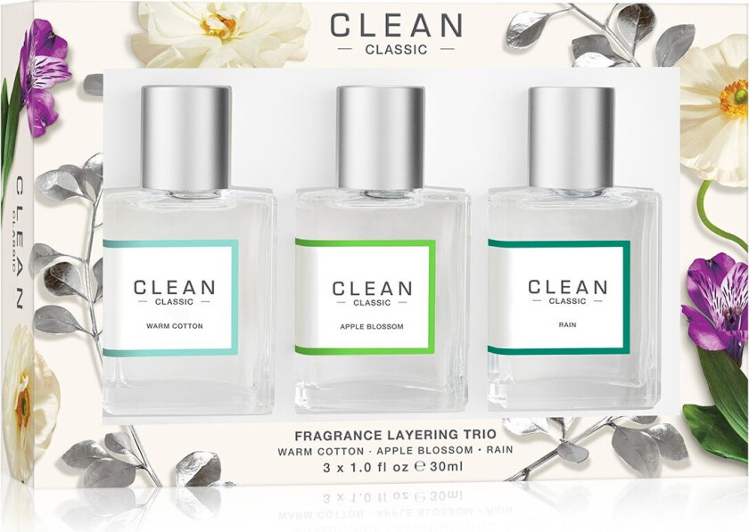 Clean Trio Gift Set 3x30ml,  Clean Parfymesett dame