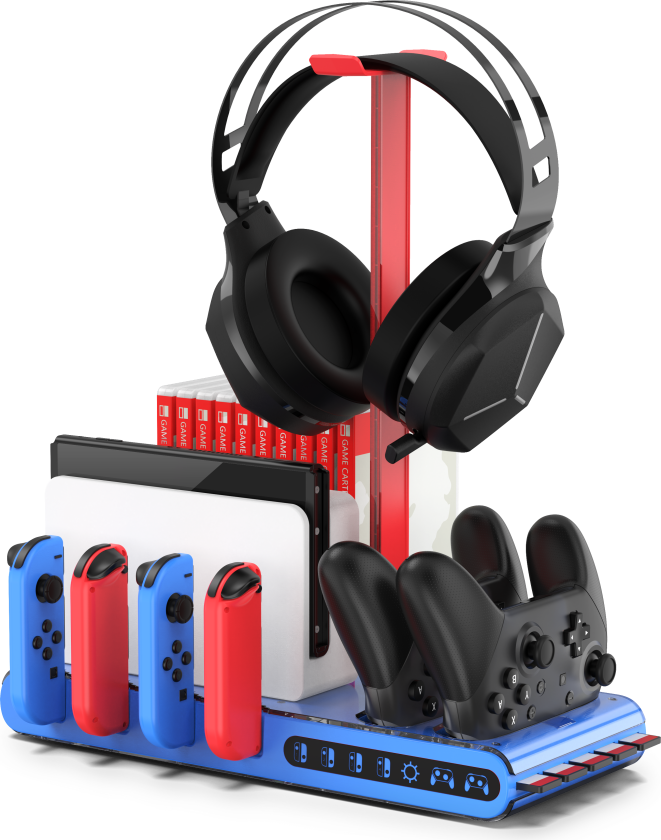 Switch/OLED DLX&LED Charge and Store Stand