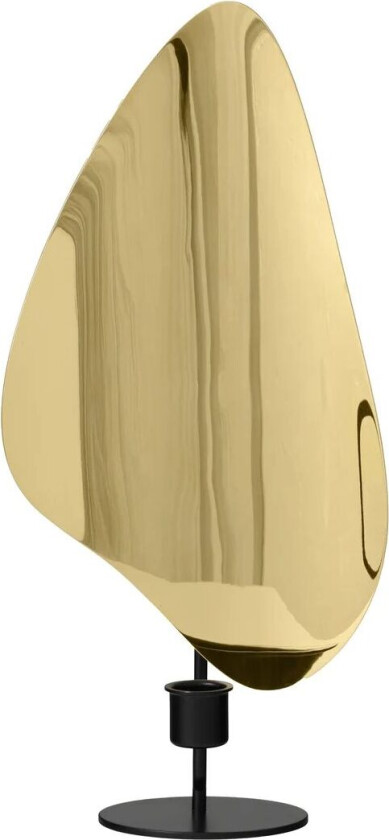 Flambeau lysestake 34 cm Black-polished brass