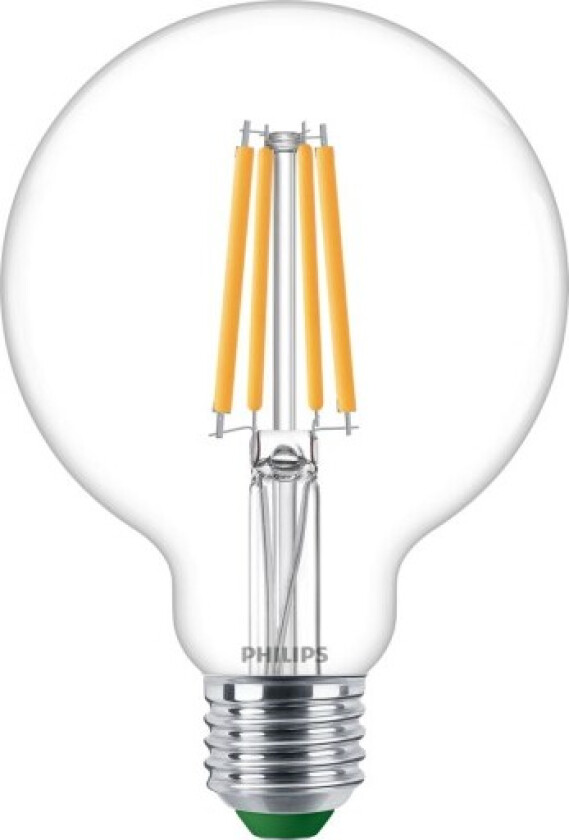 6 stk Master Ultra Efficient Standard 4W 827 840 lm E27 G95, klar, glass