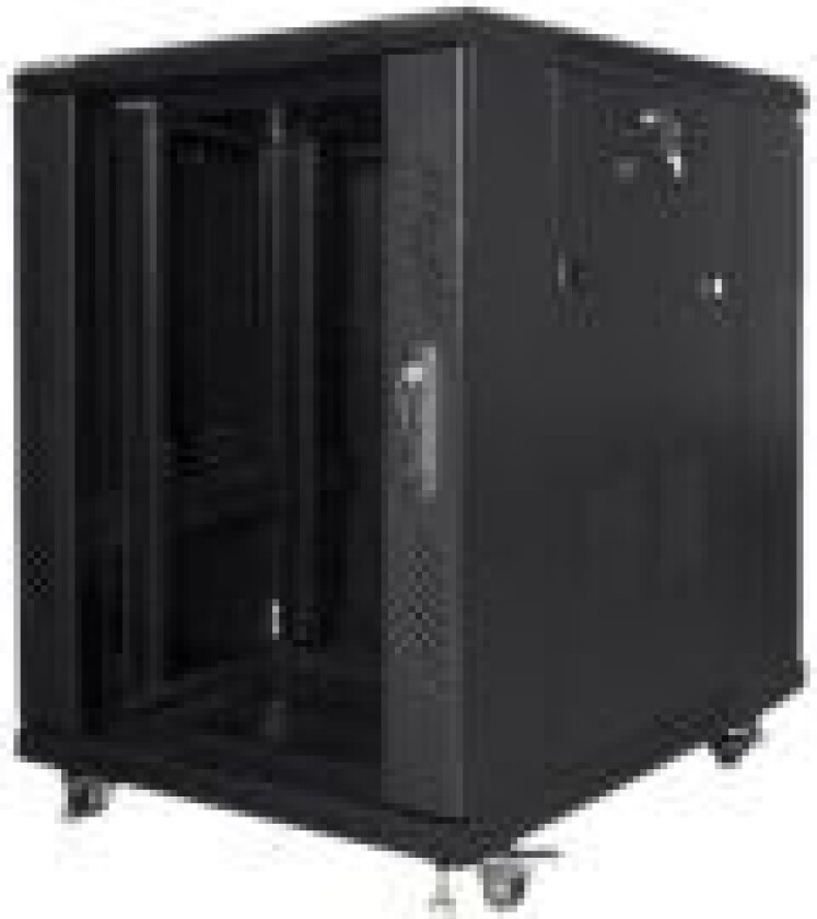 - Rack skap - svart, RAL 9004 - 15U - 19