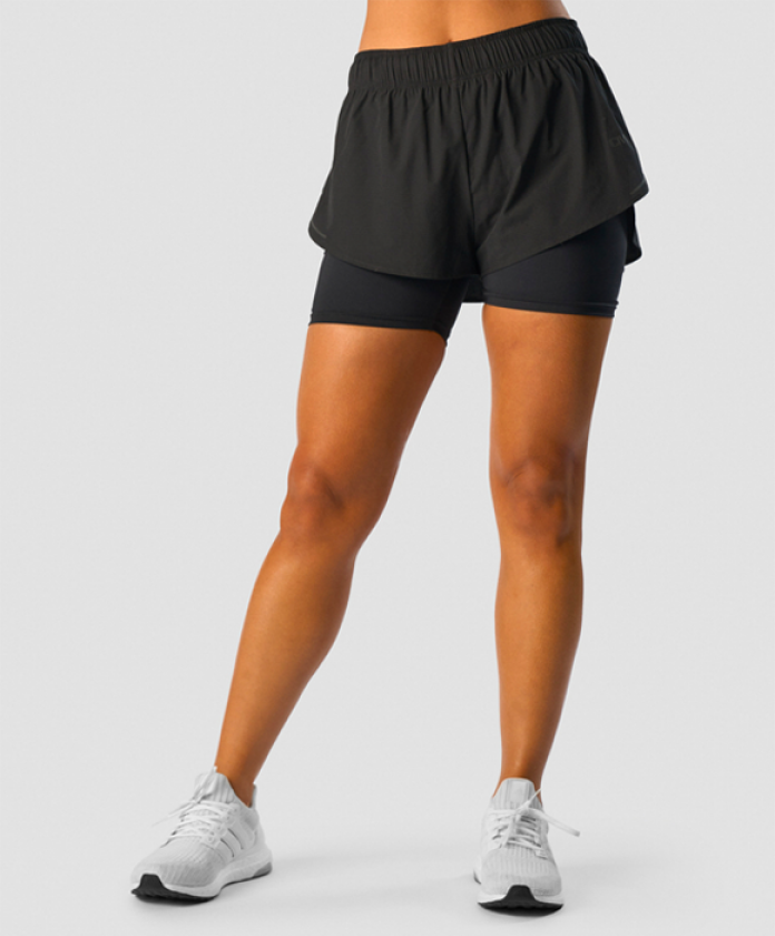 Charge 2-in-1 Shorts Wmn, Black