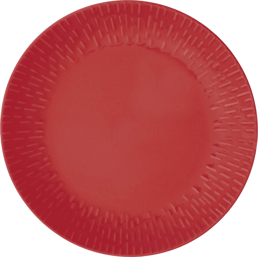 - Life in Colour - Confetti - Chili lunch plate w/relief porcelain (13466)