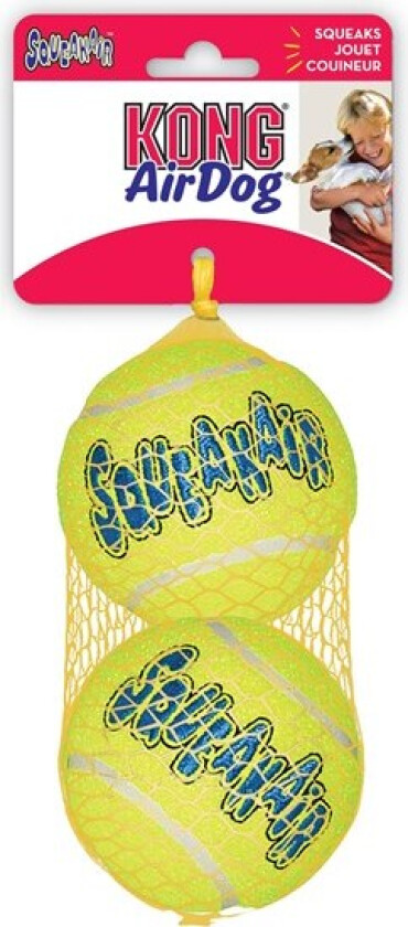 Tennisball med pipelyd - 2-pakning, Stor, Ø 8 cm