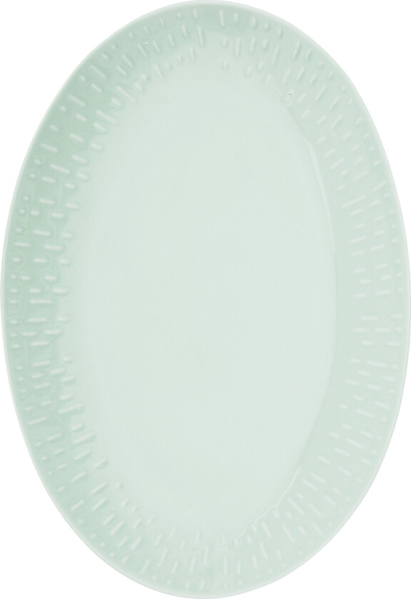 - Life in Colour - Confetti - Pistachio oval dish w/relief porcelain (13494)