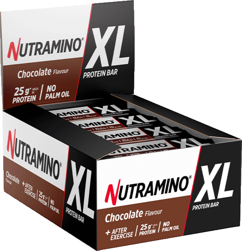 16 x Nutramino XL Protein Bar, 74 g (sjokolade, karamell, peanøtt) Nutramino