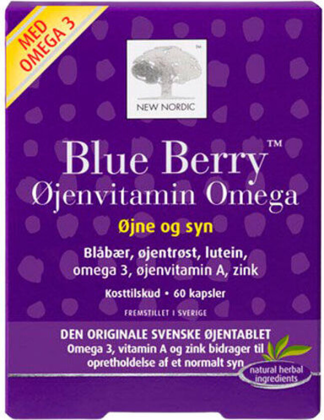 Blue Berry Øyenvitamin Omega 3 - 60 Kapslar
