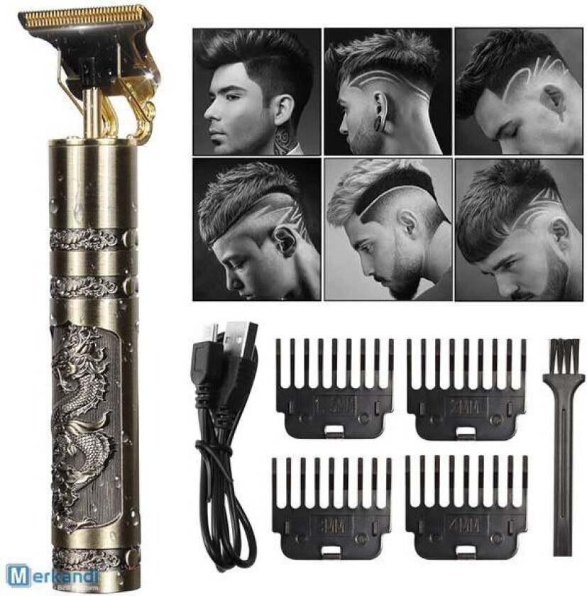 BEKVÄM SKÄGG- OCH HÅRTRIMMER VINTAGE T9 Guld