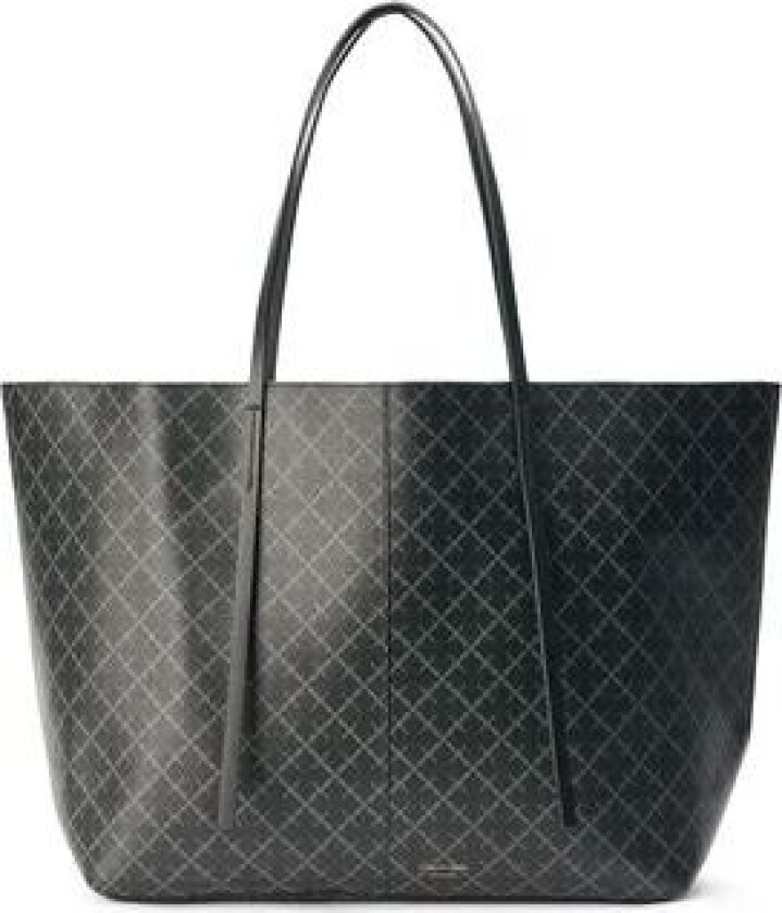 Abi Printed Tote Bag - Charcoal One Size