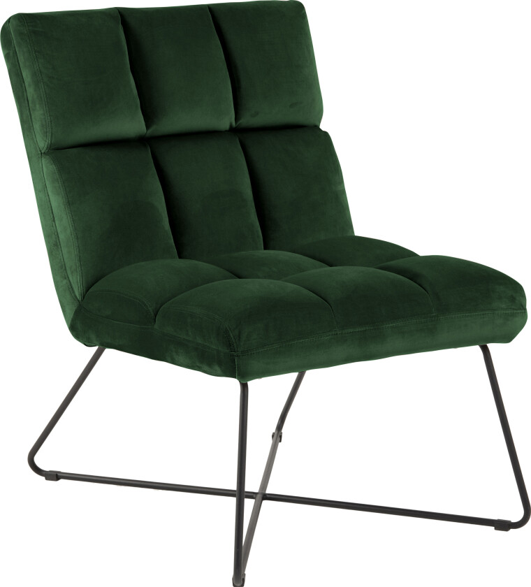 Alba lenestol , lounge stol velour grønn.