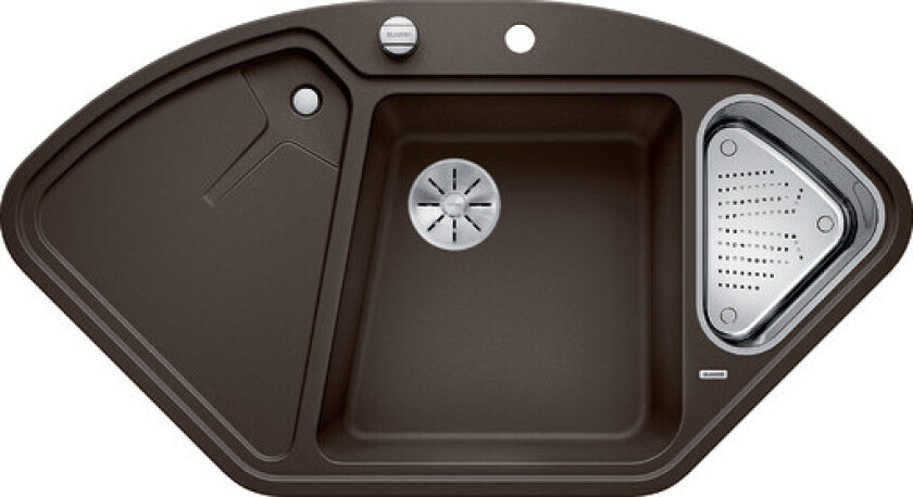 Delta II kjøkkenvask, 105,7x57,5 cm, brun