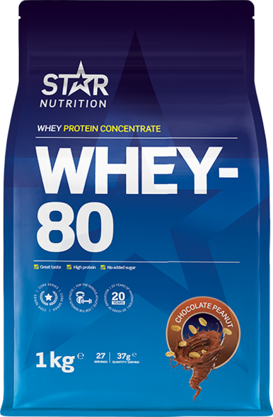 Whey-80 Myseprotein 1 kg