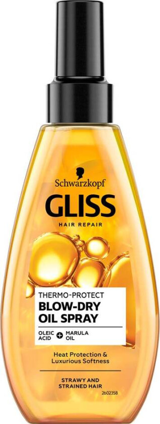 Gliss Oil Nutritive Blow Dry Oil Spray, 150 ml  Hårolje