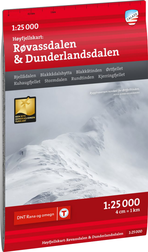 Høyfjellskart Røvassdalen & Dunderlandsdalen