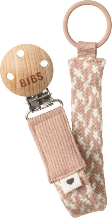 Bilde av Pacifier Clip Braided Blush/Ivory