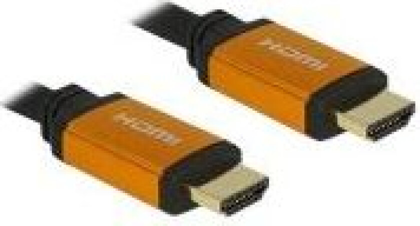 - HDMI-kabel - HDMI hann til HDMI hann - 1 m - trippel beskyttelse - svart, gull - 8K-støtte