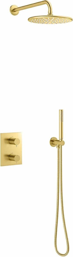 Bilde av Silhouet Takdusj for innbygging - Børstet Messing