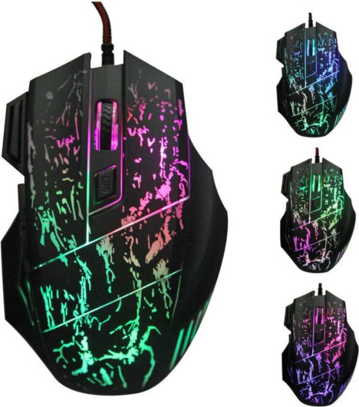 RGB Gaming Mus / Datormus med 7 Knappar