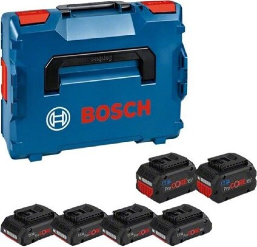 Bilde av Bosch ProCORE batteripakke 18 V med 4x4,0 Ah og 2x8,0 Ah, L-Boxx