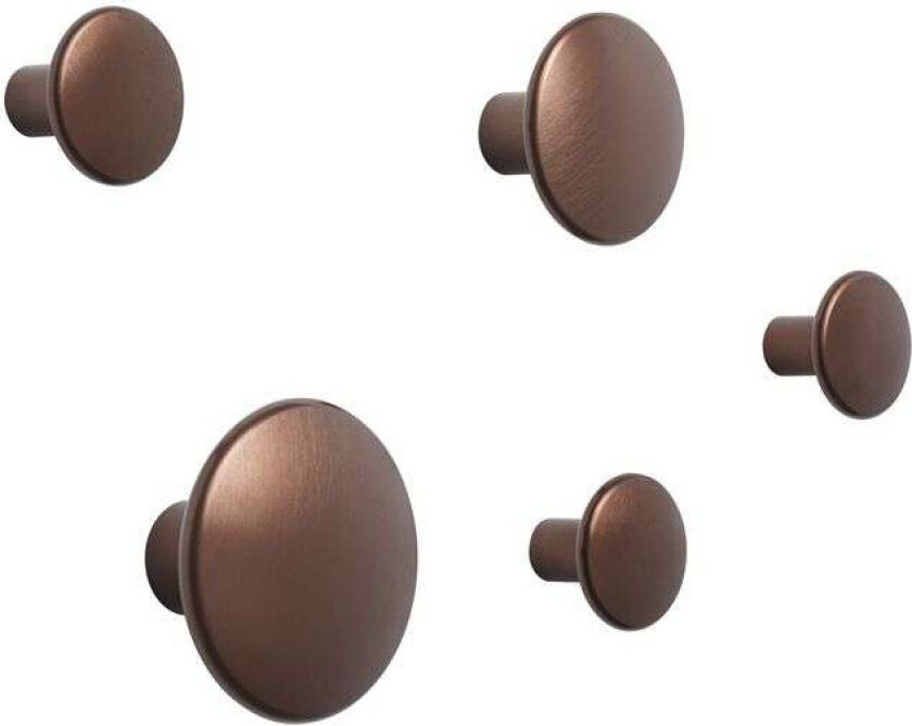 Bilde av The Dots knagg metall 5-pakk Umber