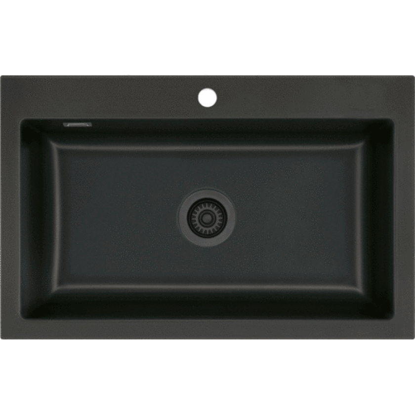 Mera 80 kjøkkenvask, 80x51 cm, matt sort