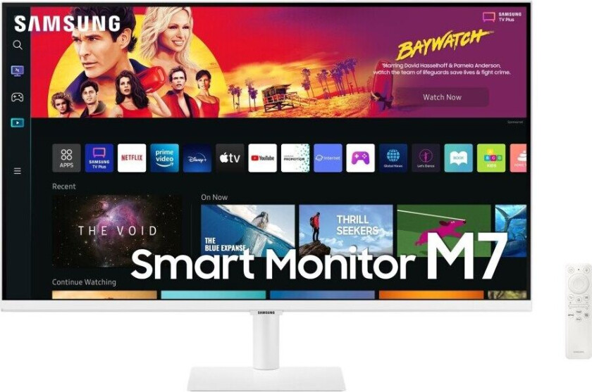 S32BM701UP - M70B Series - LED-skjerm - Smart - 32 - 3840 x 2160 4K @ 60 Hz - VA - 300 cd/m² - 3000:1 - HDR10 - 4 ms - 2xHDMI, USB-C - høyttalere - hvit