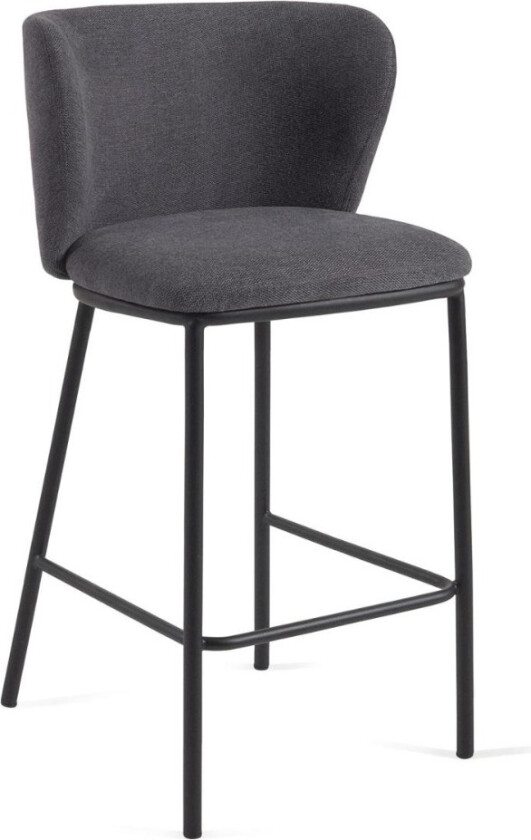 Ciselia Barstol Mørk Grå Chenille 2stk