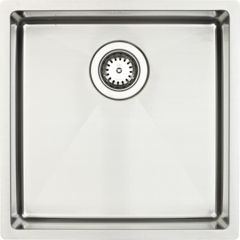 Kubus 400 soft kjøkkenvask, 44x44 cm,rustfritt stål