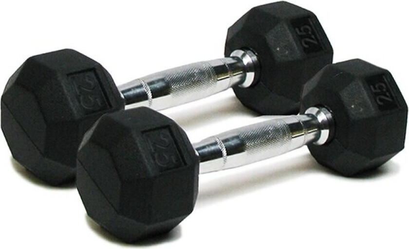 Deluxe Rubber Dumbbell Pair 11,3 kg