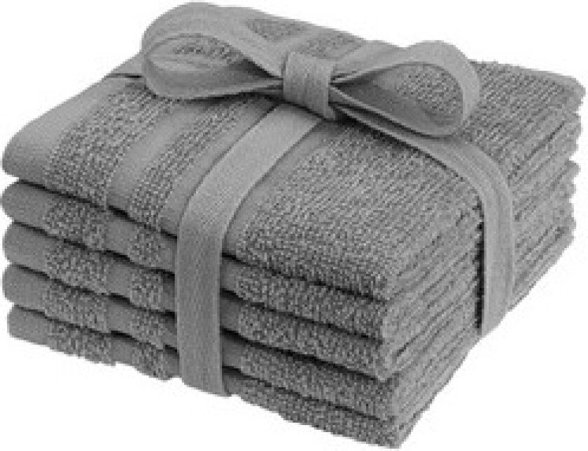 Vaskekluter ensfargede av frotté 5-pk