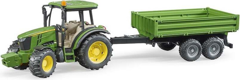 John Deere 5115M traktor with tipping trailer