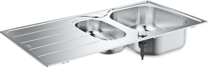 K200 kjøkkenvask, 96,5x50 cm, rustfritt stål