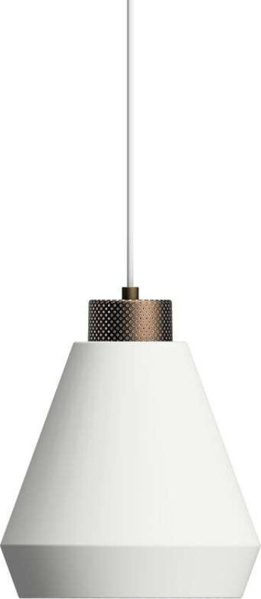 Edge pendel medium Matt hvit-bronse