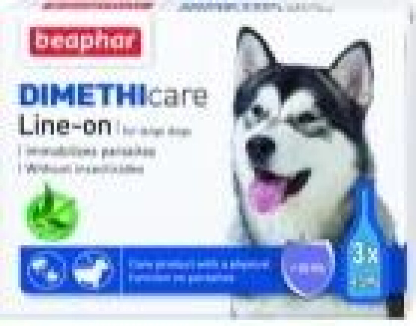 Flea & Tick Line On, lopper og flått (Dimethicone) Large Dog