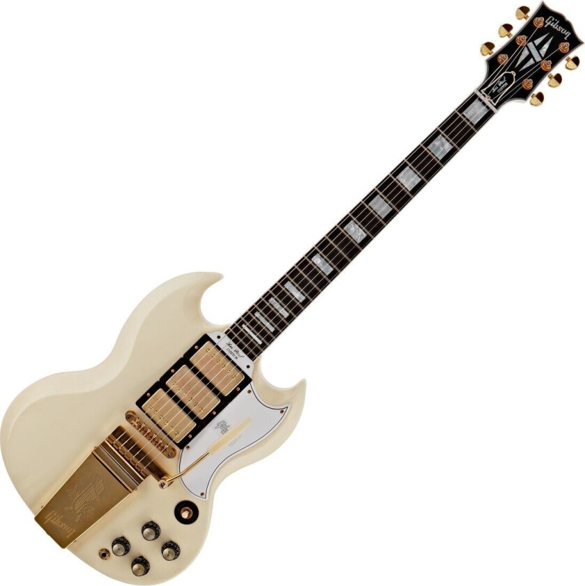 Bilde av Gibson Custom 1963 Les Paul SG Reissue w/ Maestro Classic White