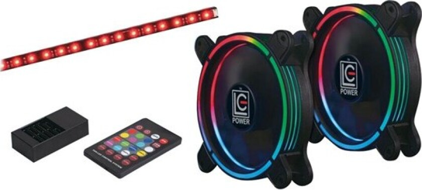 LC-CF-RGB-COMBO case fan - Kabinettvifte - 120mm - Svart