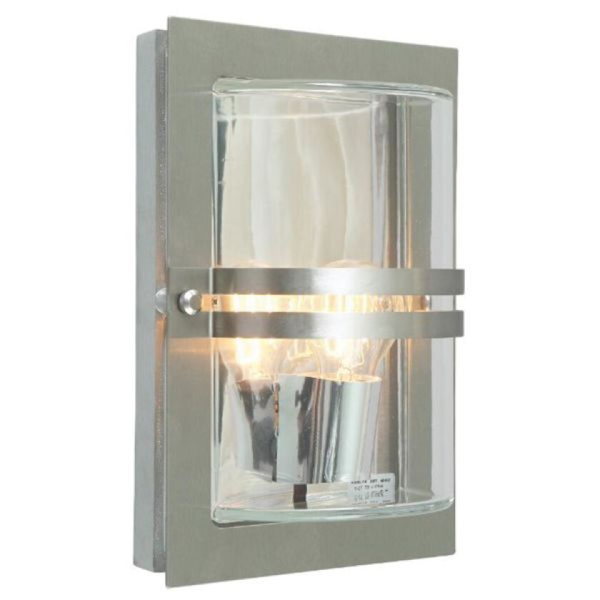 Basel 660 Veggarmatur E27, 75W, IP54, klar Aluminium