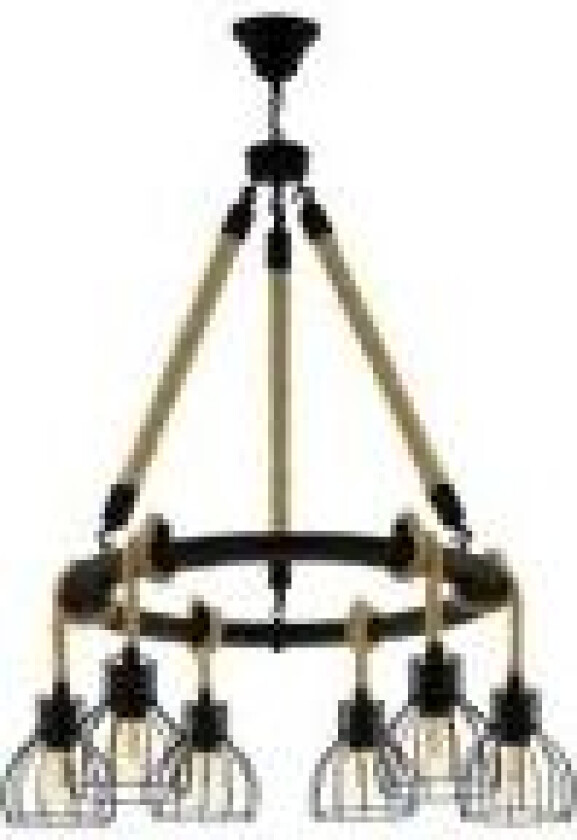 RAMPSIDE LYSE 6XE27 SVART/KLAR