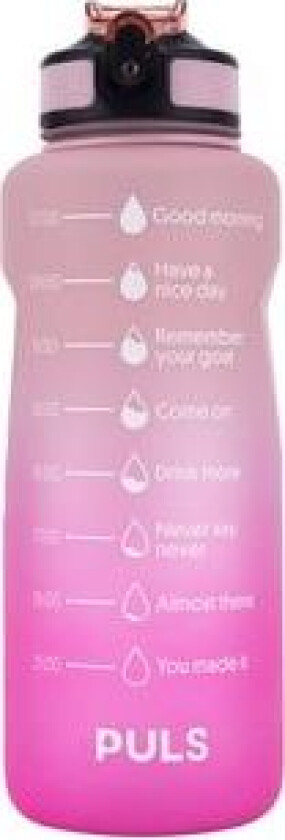 Motiverende Vannflaske Faded Pink 1,5l