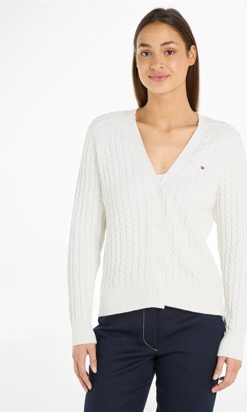 Hilfiger Co Cable V-Neck Cardigan  M