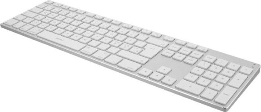 Full-Size Bluetooth Aluminium Tastatur - Sølv