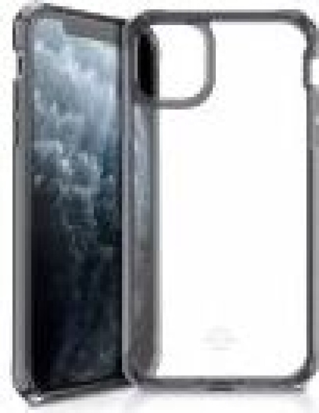 ITSKINS HYBRID CLEAR cover til iPhone 11 Pro Max / XS Max®. Sort og gennemsigtig