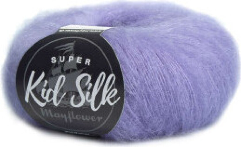 Super Kid Silk Garn Unicolor 84 Lilla bris