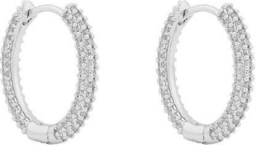 Snö Of Sweden North Ring Earrings Silver/Clear 18mm